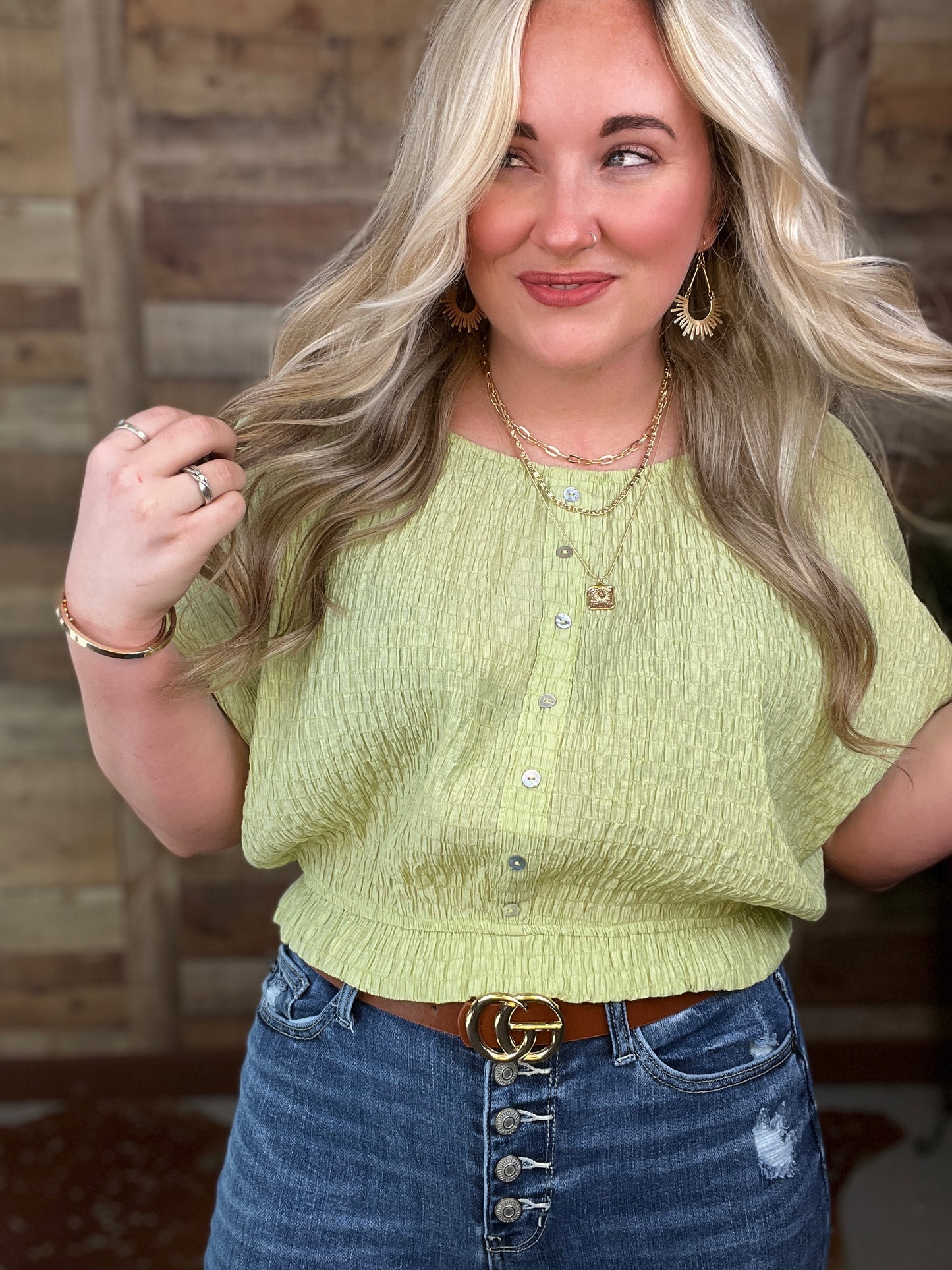 Breezy Olive Blouse