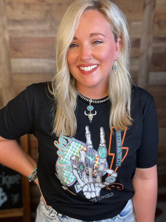 Turquoise Vintage Cowgirl Tee