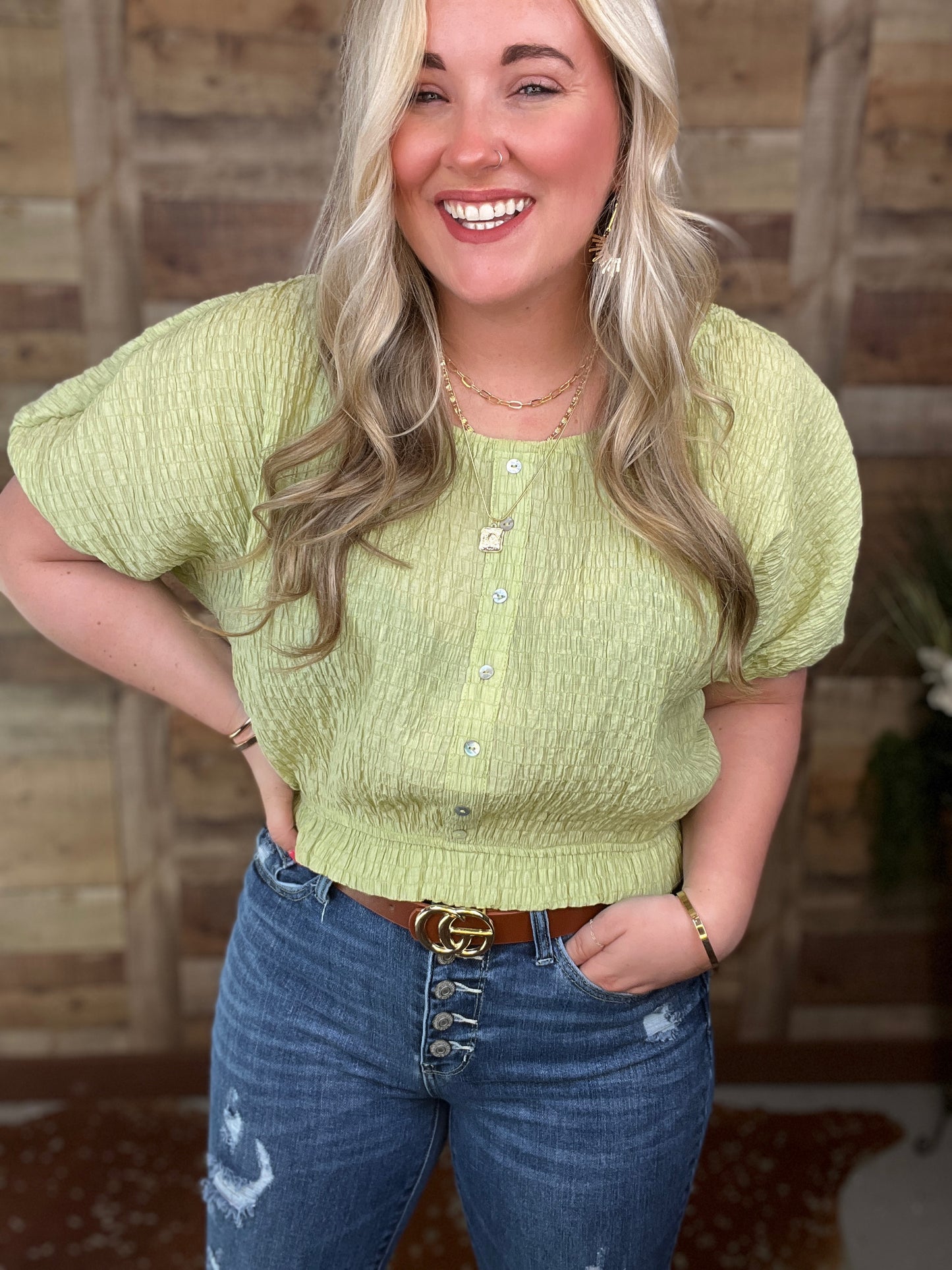 Breezy Olive Blouse