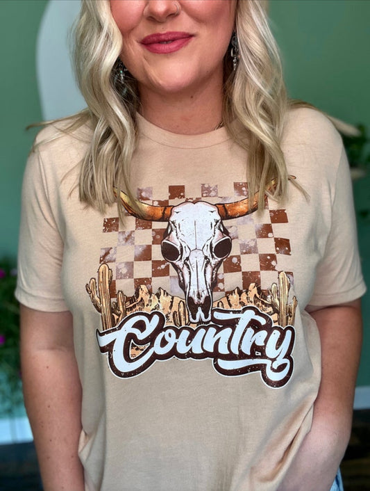 Brown Steer Tee